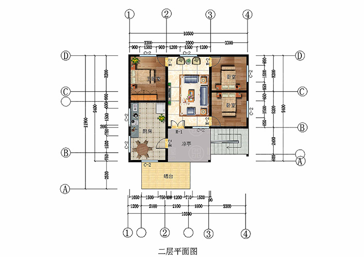 佤族民居房屋平面图